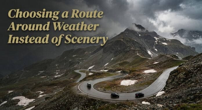 Choosing a Route Around Weather Instead of Scenery
